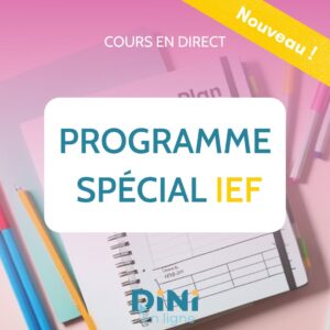 Programme spécial IEF (9h/semaine)